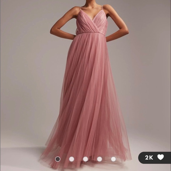 NWT ASOS Cami Tulle Maxi Rose - Picture 1 of 4